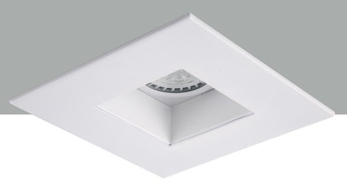 Elegant Lighting 4 Inch Square Matte White Trim With Matte Model: R4-589MW