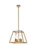 Living District 4 Light Declan 16 Inch Pendant In Black And Brass Model: LD720D16BRK