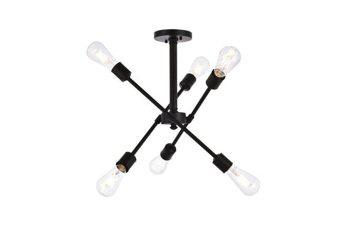 Living District Axel 6 Light Pendant Model: LD8003D17BLA