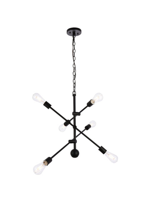 Living District Axel 6 Light Pendant Model: LD8006D29BLA
