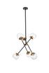 Living District Axl 6 Light Pendant Model: LD656D24BK
