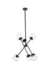 Living District Axl 6 Light Pendant Model: LD656D24BK