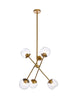 Living District Axl 6 Light Pendant Model: LD656D24BK
