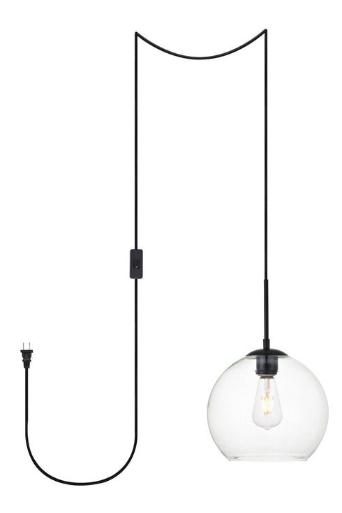 Living District Baxter 1 Light Pendant Model: LDPG2212BK