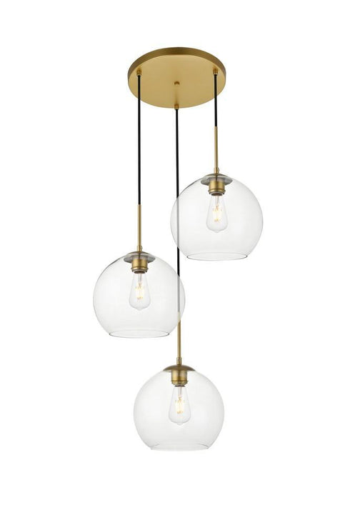 Living District Baxter 3 Light Pendant Model: LD2214BR