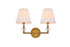Living District Bethany 2 Light Vanity Model: LD7022W15BK
