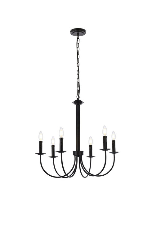 Living District Brielle 6 Light Pendant Model: LD7040D26BK