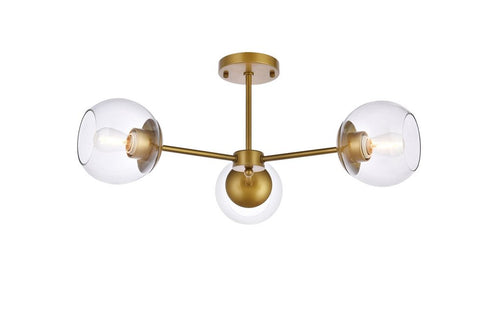 Living District Briggs 3 Light Flush Mount Model: LD648F26BK