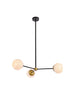 Living District Briggs 3 Light Pendant Model: LD647D32BRK
