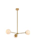 Living District Briggs 3 Light Pendant Model: LD647D32BRK