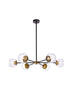 Living District Briggs 6 Light Pendant Model: LD642D36BK