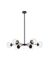 Living District Briggs 6 Light Pendant Model: LD642D36BK