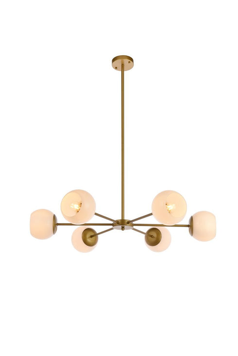 Living District Briggs 6 Light Pendant Model: LD643D36BK
