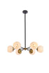 Living District Briggs 6 Light Pendant Model: LD645D30BK