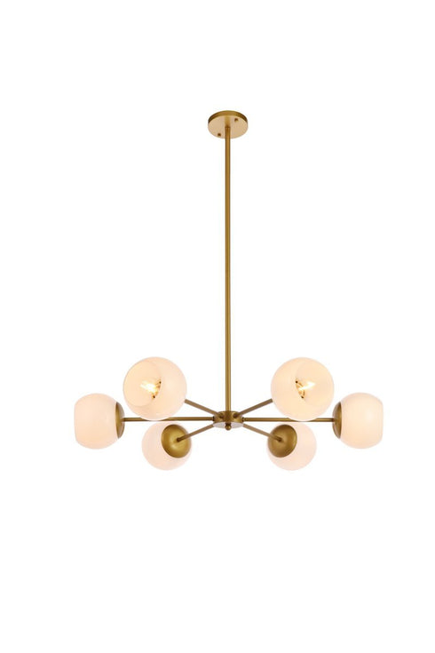 Living District Briggs 6 Light Pendant Model: LD645D30BK