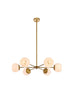 Living District Briggs 6 Light Pendant Model: LD645D30BK