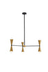 Living District Cade 6 Light Pendant Model: LD650D34BK