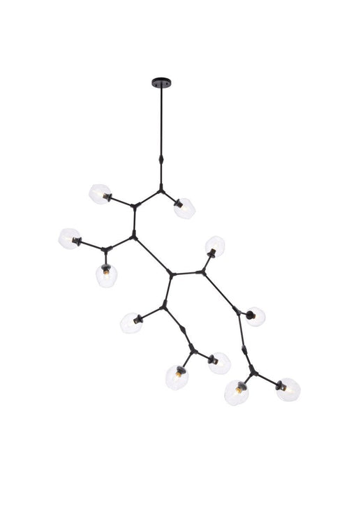 Elegant Lighting Cavoli 11 Light Chandelier Model: 1712G73BK
