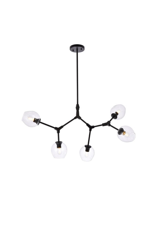 Elegant Lighting Cavoli 5 Light Chandelier Model: 1712D42BK