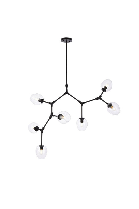 Elegant Lighting Cavoli 7 Light Chandelier Model: 1712G57BK