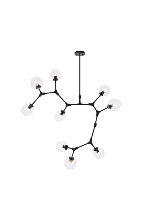 Elegant Lighting Cavoli 9 Light Chandelier Model: 1712G79BK
