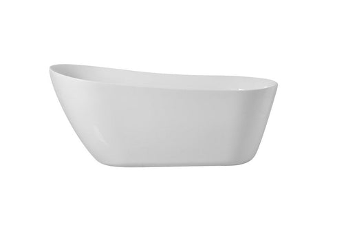 Elegant Decor Chantal 67 Inch Soaking Single Slipper Bathtub In Model: BT10867GW
