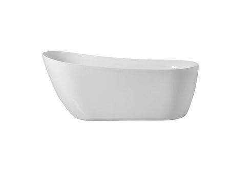 Elegant Decor Chantal 70 Inch Soaking Single Slipper Bathtub In Model: BT10870GW