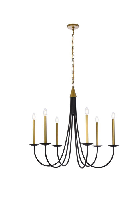 Living District Cohen 6 Light Pendant Model: LD810D36BK