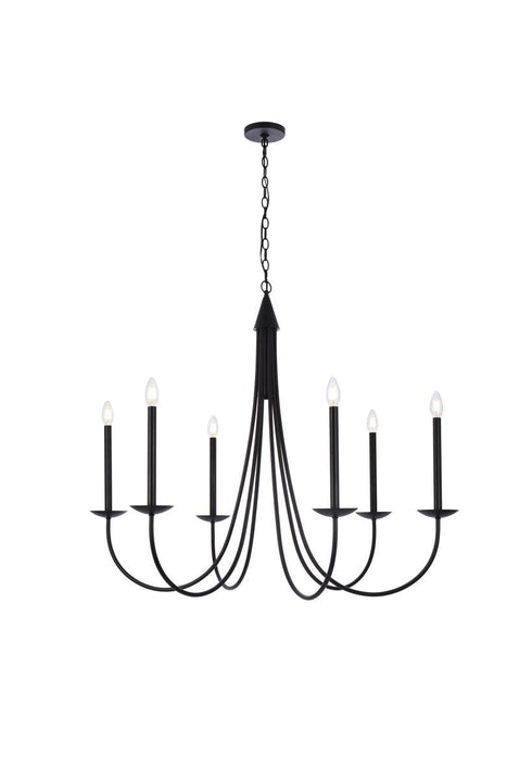 Living District Cohen 6 Light Pendant Model: LD810D42BK