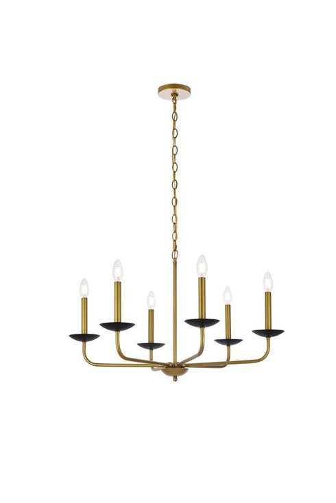 Living District Cohen 6 Light Pendant Model: LD812D30BK