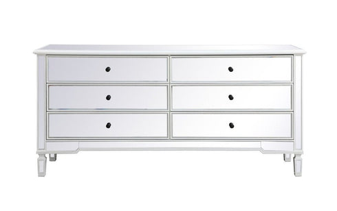 Elegant Decor Contempo 72 In. Mirrored Chest In Antique Model: MF63672AW