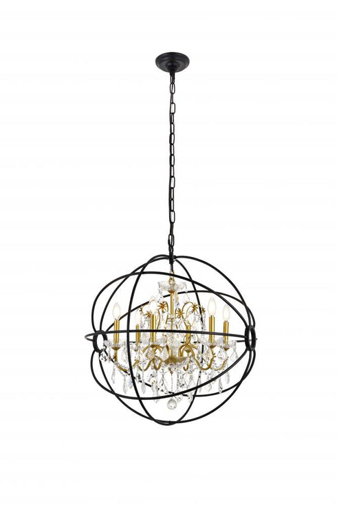 Living District Cordelia 6 Light Pendant Model: LD8801D25BK