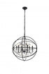 Living District Cordelia 6 Light Pendant Model: LD8801D25BK