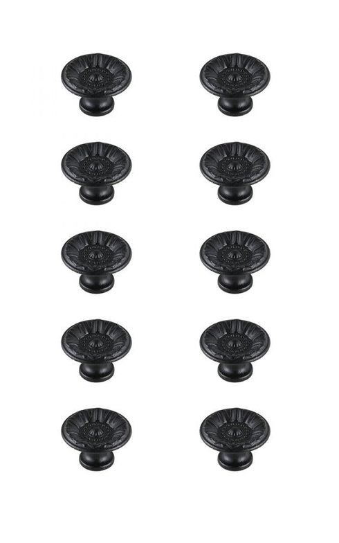 Elegant Decor Corio 1.1 Inch Diameter Matte Black Mushroom Model: KB2010-MB-10PK