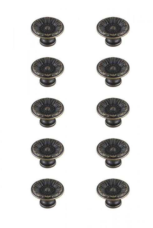 Elegant Decor Corio 1.1 Inch Diameter Matte Black Mushroom Model: KB2010-MB-10PK