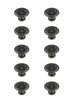 Elegant Decor Corio 1.1 Inch Diameter Matte Black Mushroom Model: KB2010-MB-10PK