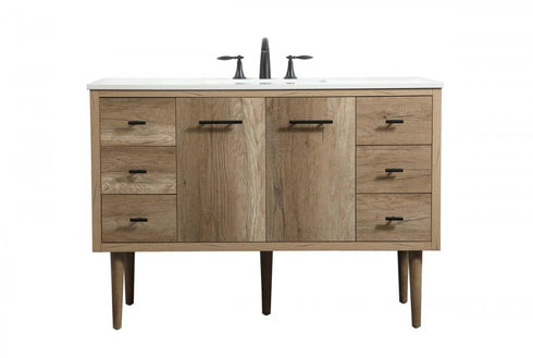 Elegant Decor Cyrus 48 Inch Single Bathroom Vanity In Teak Model: VF48048MTK
