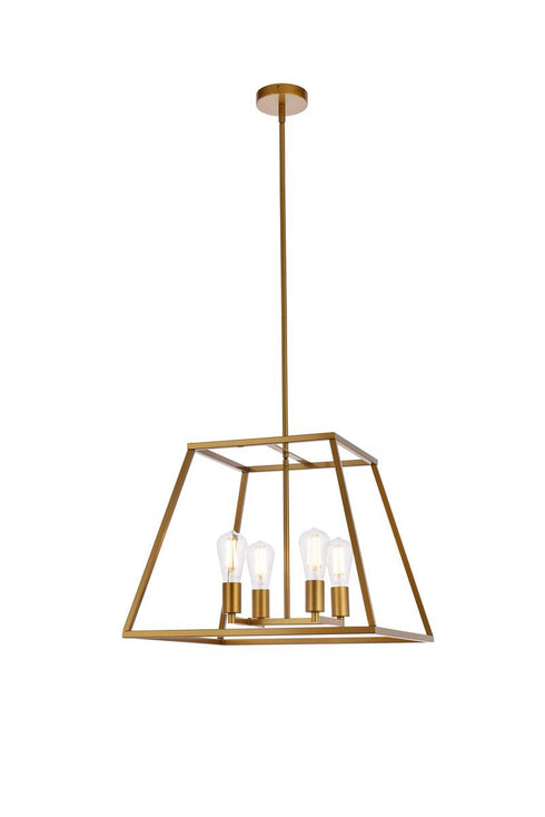 Living District Declan 4 Light Pendant Model: LD720D20BK
