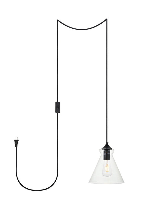 Living District Destry 1 Light Pendant Model: LDPG2244BK