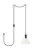 Living District Destry 1 Light Pendant Model: LDPG2244BK
