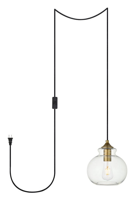 Living District Destry 1 Light Pendant Model: LDPG2245BK