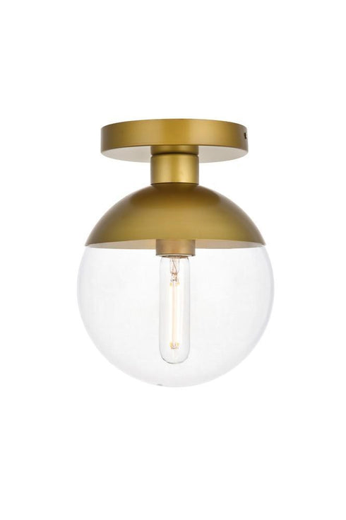 Elegant Lighting Eclipse 1 Light Flush Mount Model: LD6055BR
