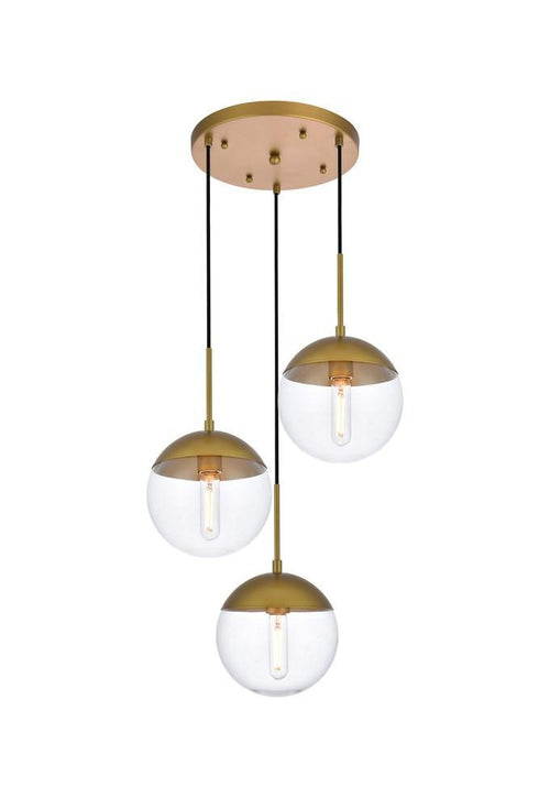 Living District Eclipse 3 Light Pendant Model: LD6073BR