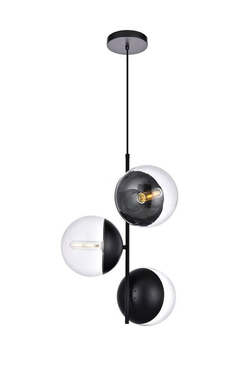 Living District Eclipse 3 Light Pendant Model: LD6123BK