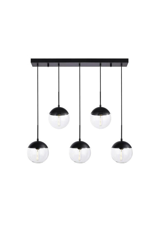 Elegant Lighting Eclipse 5 Light Pendant Model: LD6081BK