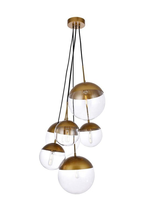 Elegant Lighting Eclipse 6 Light Pendant Model: LD6097BR