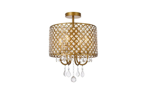 Living District Elise 4 Light Flush Mount Model: LD710F14BK