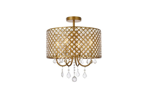 Living District Elise 4 Light Flush Mount Model: LD710F17BK