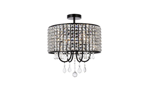Living District Elise 4 Light Flush Mount Model: LD712F14BK