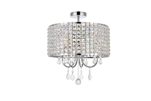 Living District Elise 4 Light Flush Mount Model: LD712F14BK